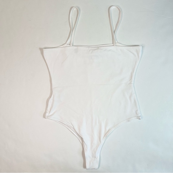 ATM White Cami Bodysuit Pima Cotton Size Medium - Picture 6 of 12